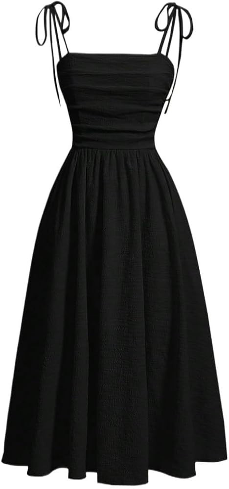 Women's Summer Casual Midi Cami Dress Pleated Cami Dress, | Amazon (US)
