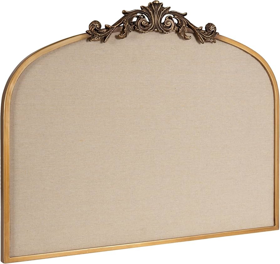 Kate and Laurel Arendahl Wide Decorative Arch Pinboard; 30 x 24; Gold; Framed Arched Ornate Vinta... | Amazon (US)