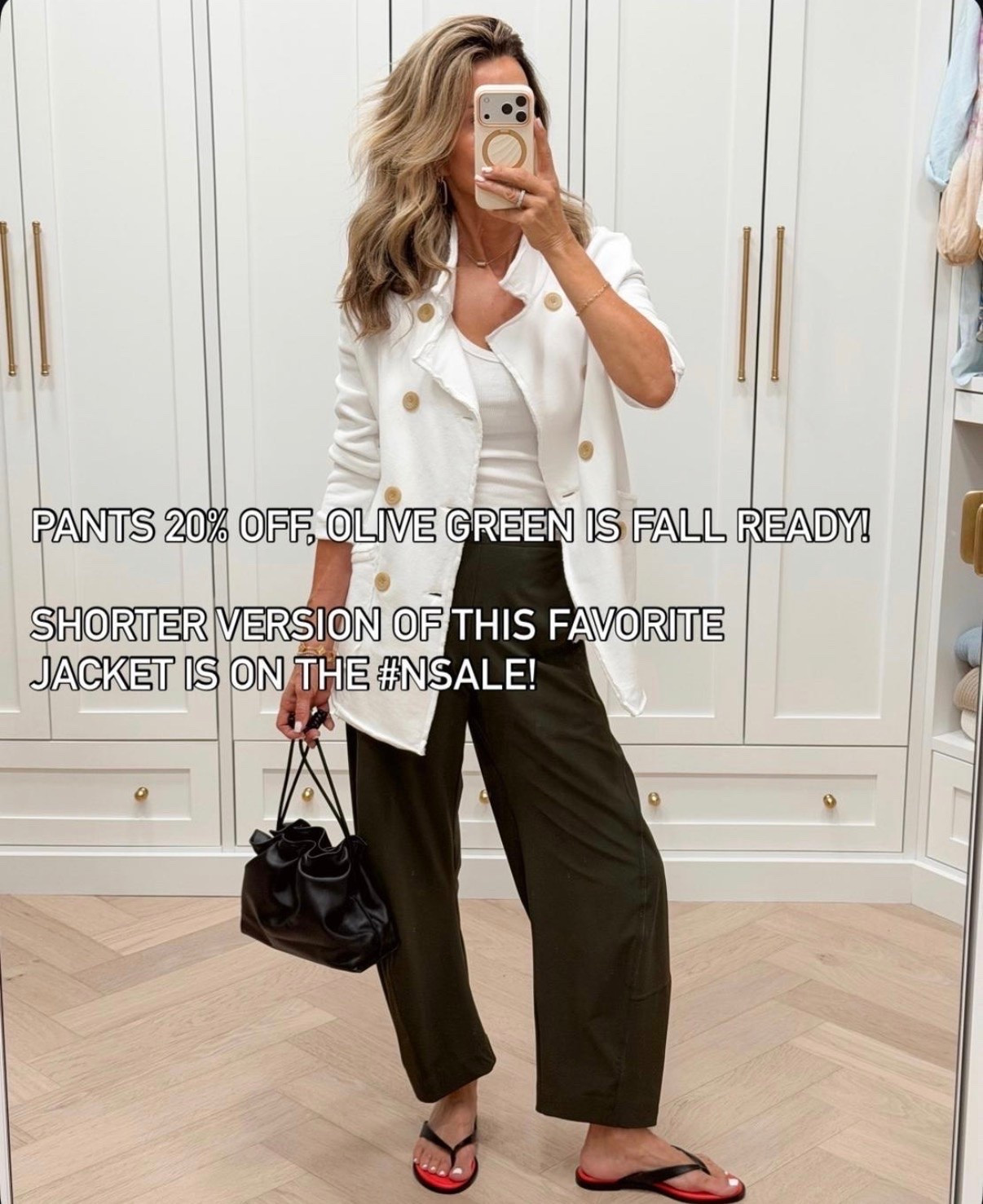 Pants 20% off this weekend! I’m 5’6”, wearing a 2
Jersey jacket is a fav  sz XS 
-quince bag
Tank sz S

#LTKootd