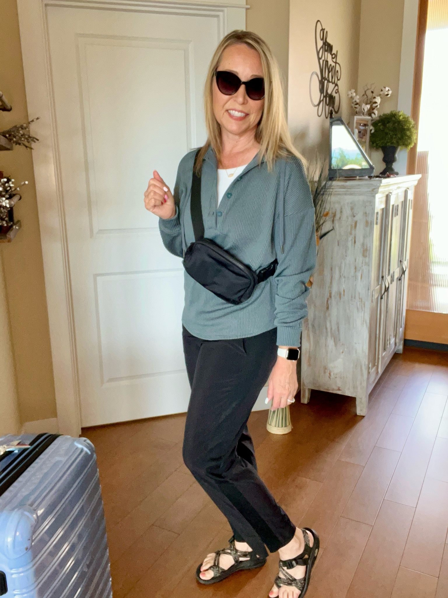 Travel outfit
Shebird built in bra fly free ribbed cami 
15% Off Shebird sitewide with code Jennifer15


#LTKstyletip #LTKover40 #LTKtravel