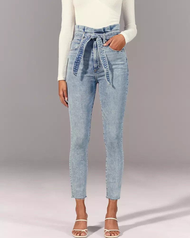 Ultra High Rise Paperbag Waist Jeans | Abercrombie & Fitch US & UK