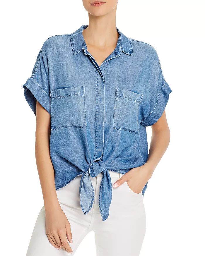 Tie-Front Chambray Shirt | Bloomingdale's (US)