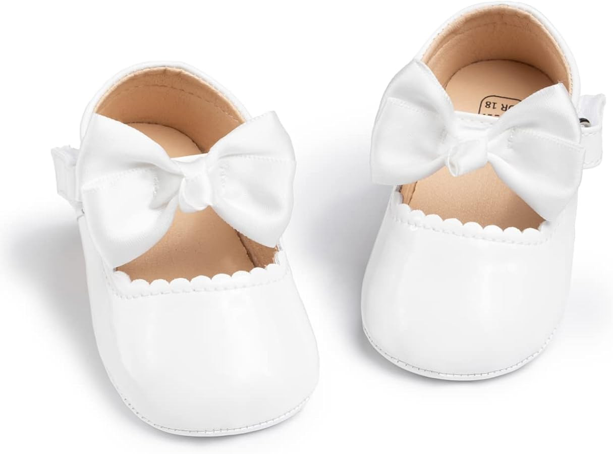 Meckior Infant Baby Girls Boys Handmade Princess Flats Toddler First Walkers Soft PU Leather Non-... | Amazon (US)