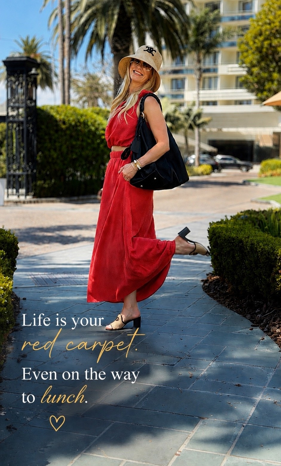 Life is your red carpet—even on the way to lunch. ❤️

A little Santa Monica sunshine + an easy red set that makes getting dressed feel fun. Because at 50+, I’m dressing for the life I’m living.  Will tag same + similar.

#LTKootd #LTKOver40 #LTKTravel