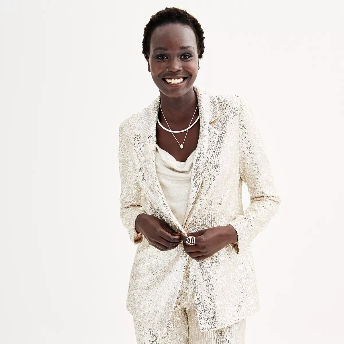 Women's Nine West Sequin Blazer | Kohl's