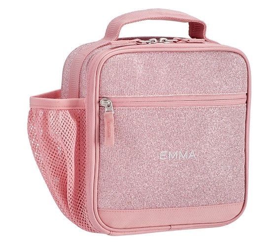 Mackenzie Pink Sparkle Glitter Lunch Boxes | Pottery Barn Kids