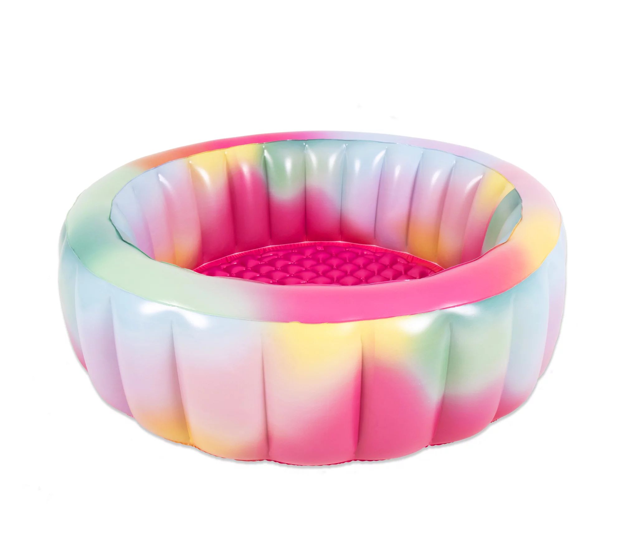 Packed Party Luxe Multi-Color 59" Round Soft-Sided 3-Ring Inflatable Swimming Pool, Age 6 & up | Walmart (US)