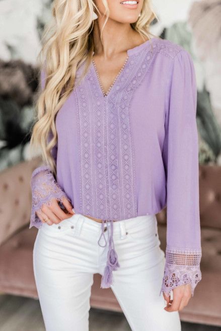 Magic In My Heart Lilac Blouse | The Pink Lily Boutique
