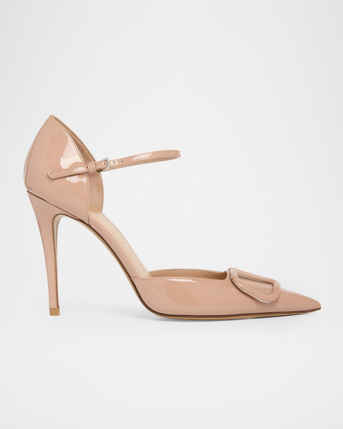 100mm VLogo Signature Patent Leather Pumps | Neiman Marcus
