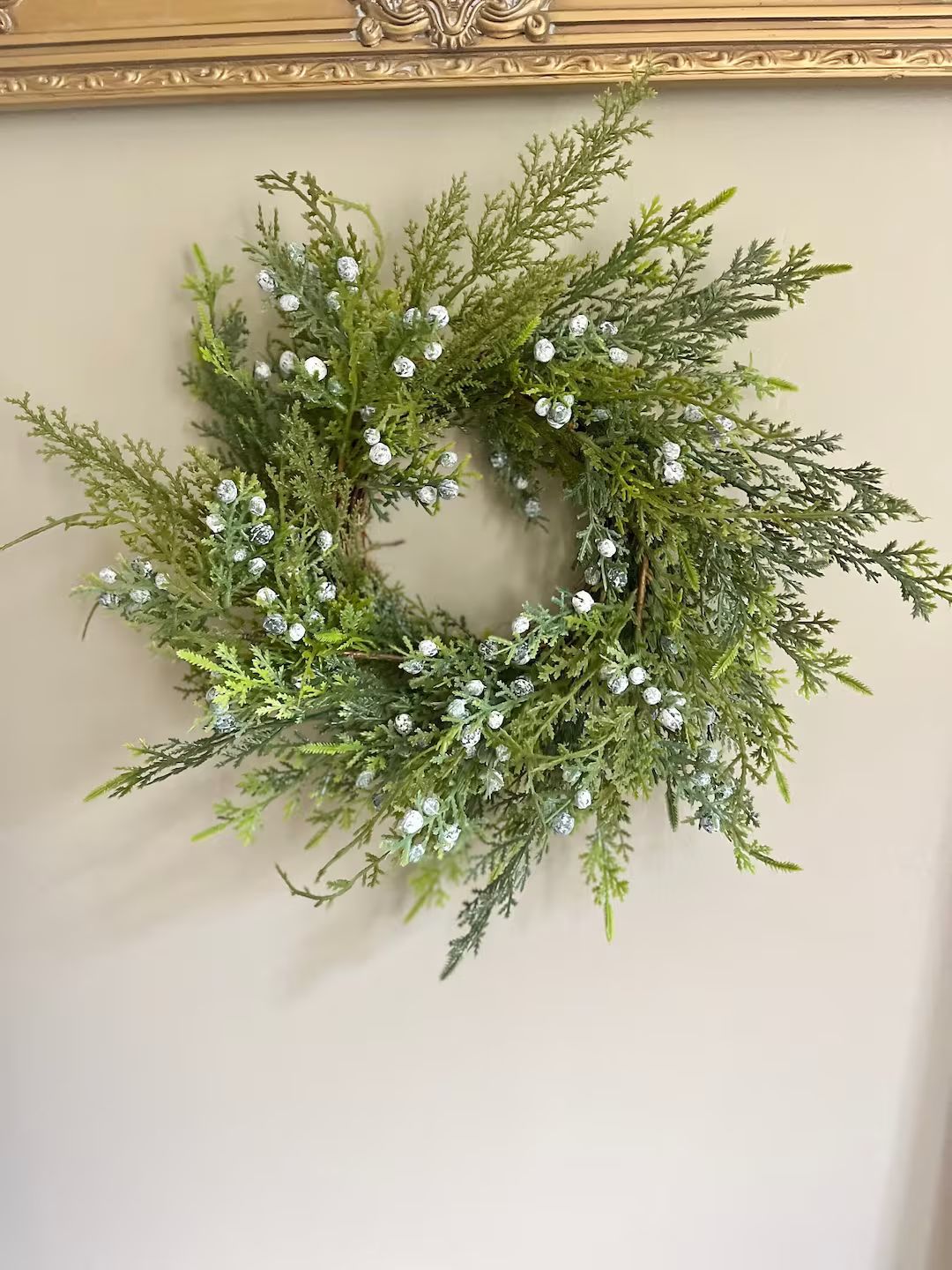 Mini Juniper Wreath Mini Christmas Wreath Mini Winter Wreath - Etsy | Etsy (US)