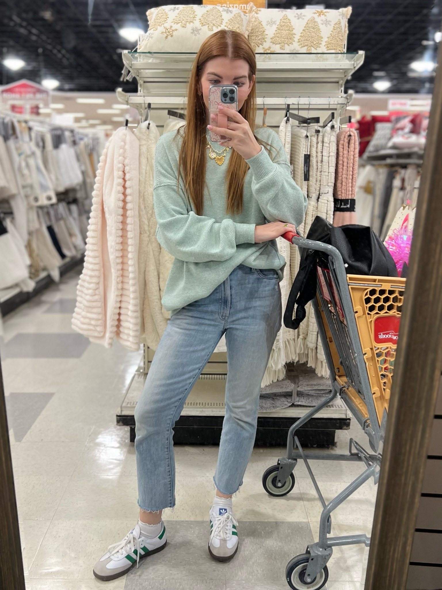 Today’s mom OOTD. I could live in this sweater. So cozy and soft. I’m in a small it runs oversized. Jeans are a splurge, but worth it IMO. I wear them at least once a week. A crop flare is it for me and they hold their shape so no saggy booty, I do a TTS 26.

Sneaks are a staple and I need to wear them more. 



#LTKSeasonal #LTKFindsUnder50 #LTKStyleTip