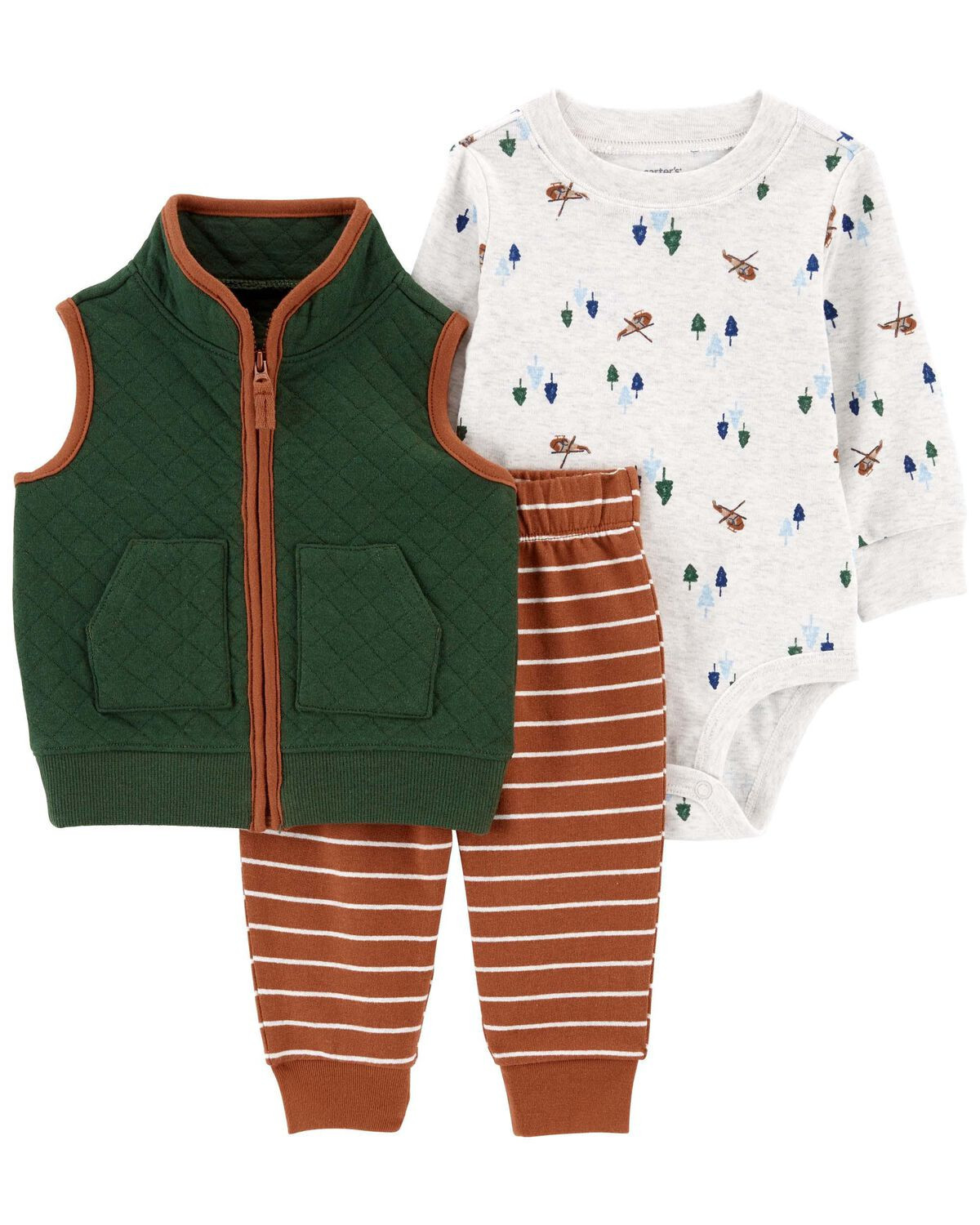 Multi Baby 3-Piece Little Vest Set | carters.com | Carter's