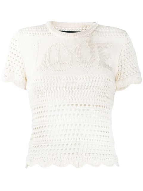 crochet knit top | Farfetch (US)