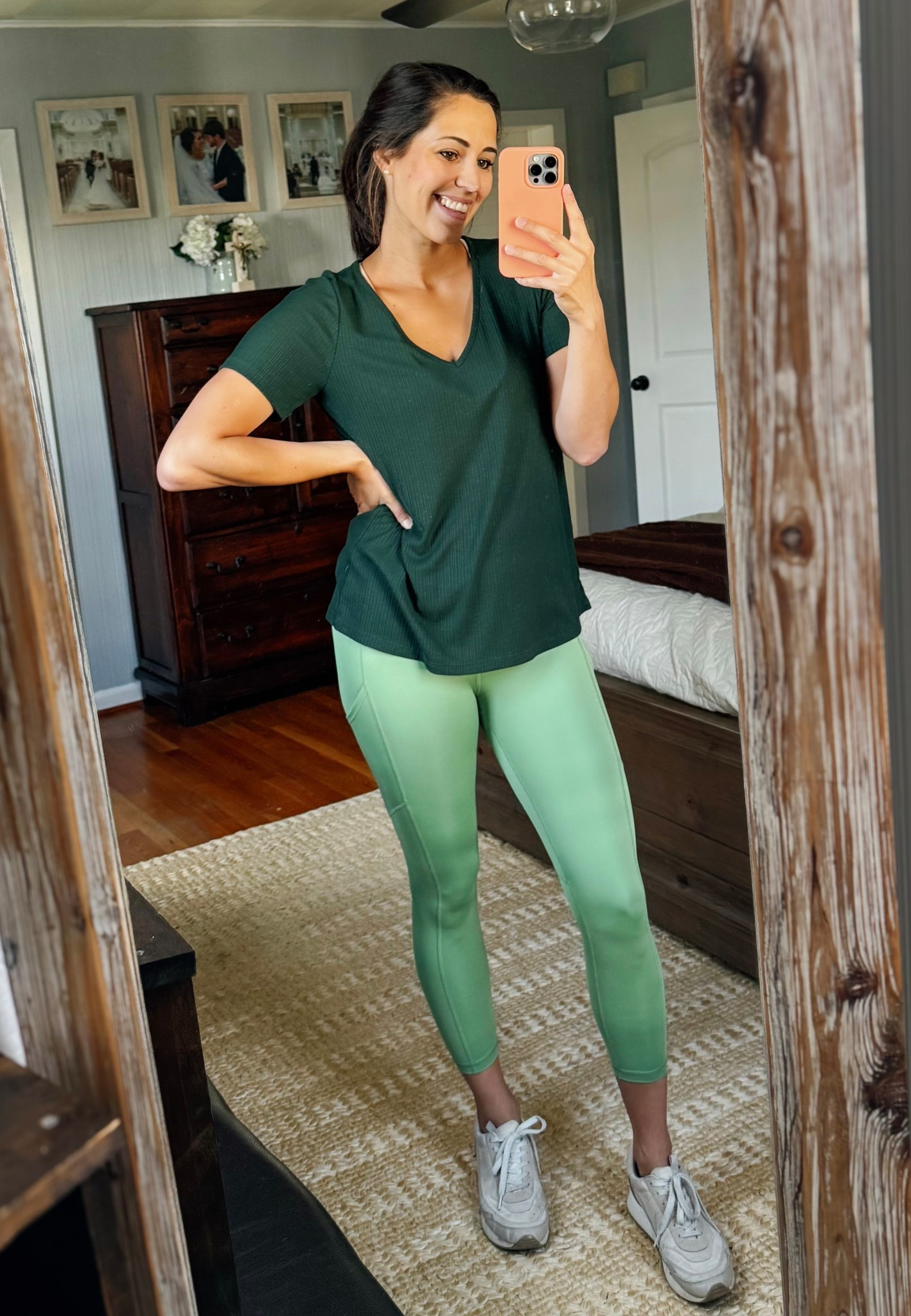 Forrest Green Luxe Ribbed Top from Old Navy + Apple Jade leggings from JCPenny 🌳 🍏 

HOC Autumn Inspo🍂 

#LTKFindsUnder50 #LTKActive #LTKSummerEdit