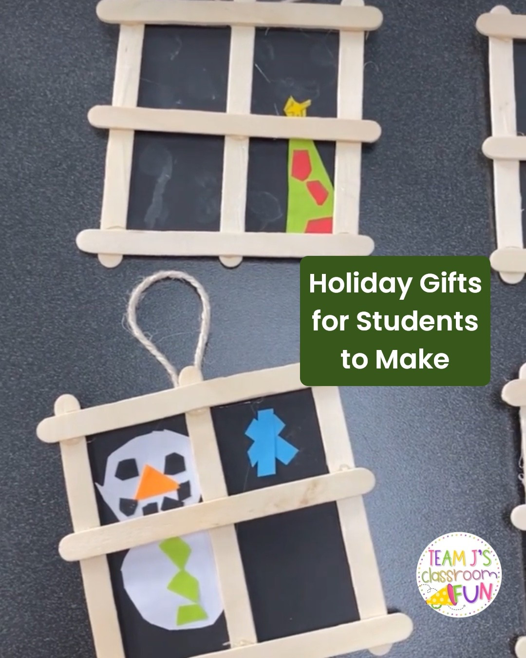 How sweet are these “holiday window” ornaments?! 🪟✨
Students created a tiny winter scene using construction paper, then framed it with popsicle sticks.
Every ornament is completely unique — and parents LOVE them.

This is such a low-cost, low-prep craft with a _big_ wow factor.
Perfect for a calm crafting afternoon before break! 💙

Save this idea so you don’t forget it for next year!

#LTKHoliday #LTKGiftGuide #LTKKids