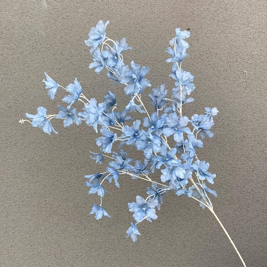 Goodangie00 5Pcs 33.5" Haze Blue Artificial Cherry Blossom Flower Bushy Silk Branches for Spring ... | Amazon (US)