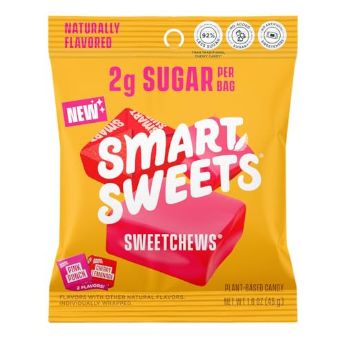 SmartSweets SweetChews, 1.6oz (Pack of 4), Candy With Low Sugar & Calorie, Healthy Snacks For Kids & Adults | Amazon (US)