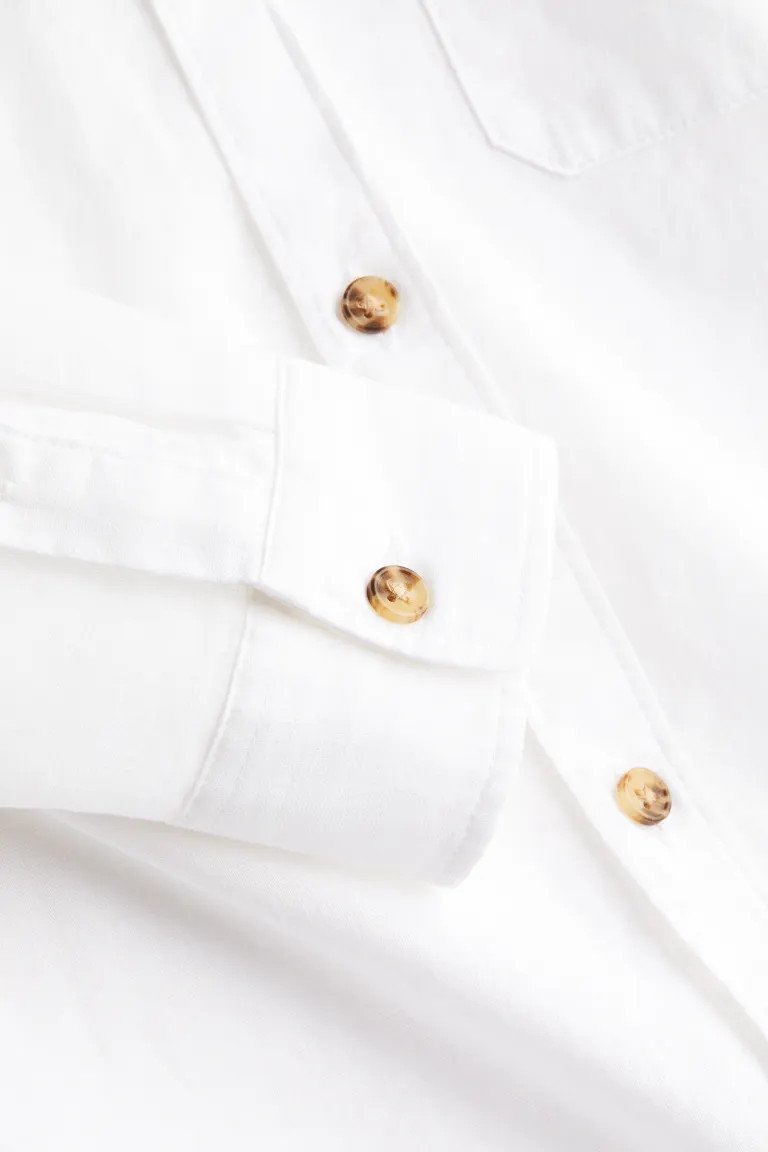 Linen-blend Henley Shirt | H&M (US + CA)