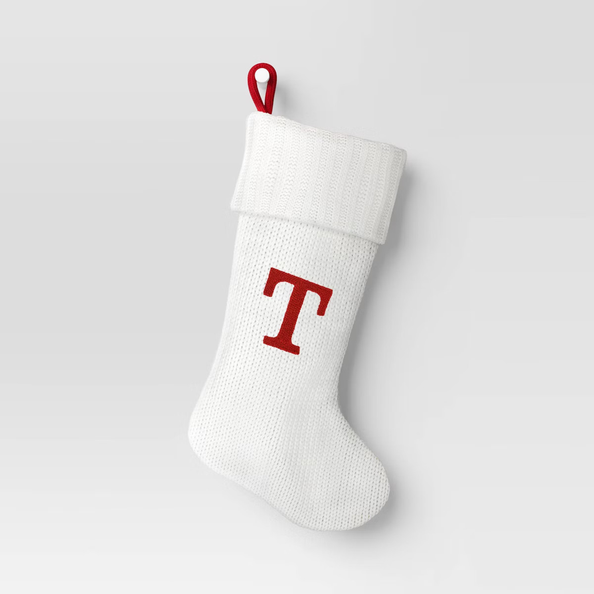 Knit Monogram Christmas Stocking White - Wondershop™ | Target