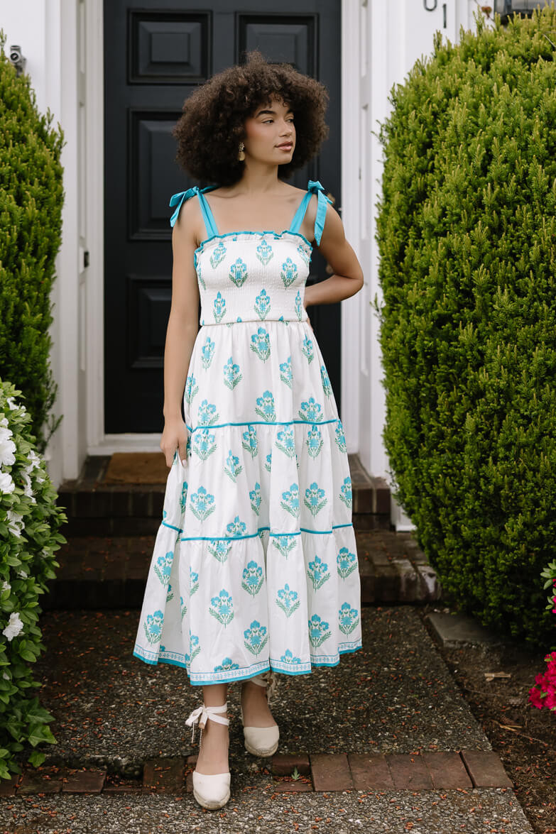 Hillstone Block Print Midi Dress | Confête