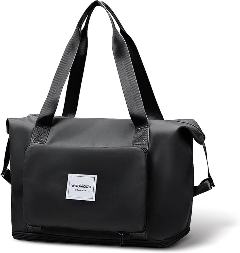 WOOMADA Foldable Travel Duffel, Weekender & Carry-On Bag with Expandable Space | Amazon (US)