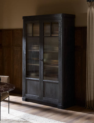 Murrell Curio Cabinet, Black | Lulu and Georgia 