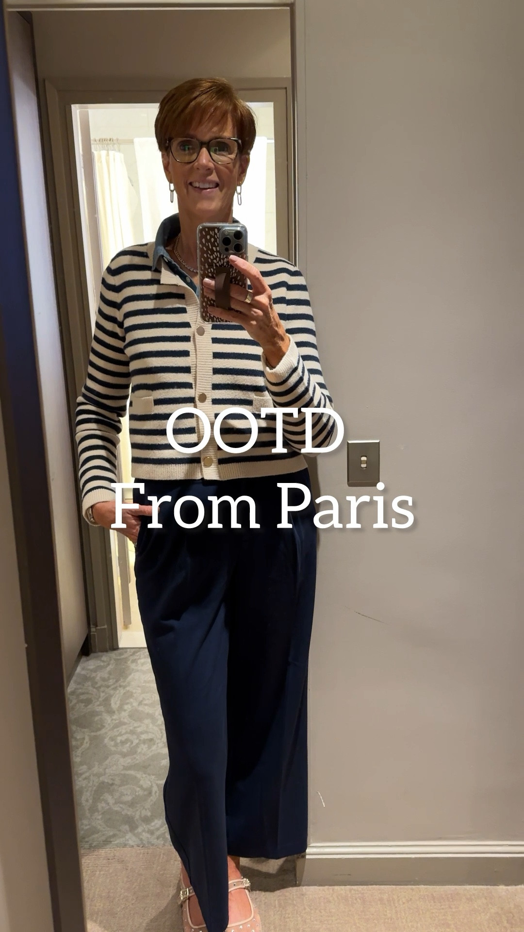 OOTD from Paris
Navy pants, denim shirt, stripe cardigan lady jackett

#LTKStyleTip #LTKFindsUnder100 #LTKOver40