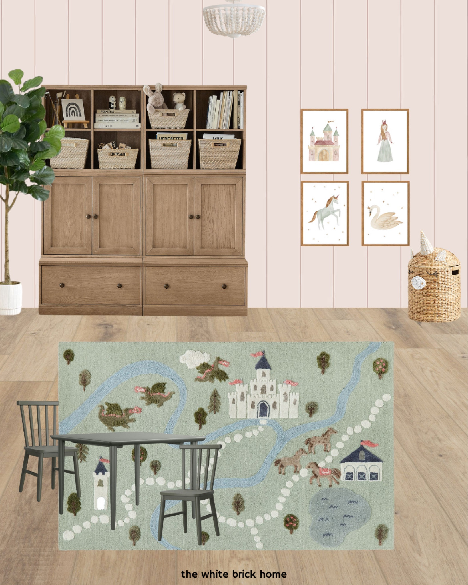 This set of wall art is an easy and affordable Etsy download! So cute with this playroom rug, which would also be adorable for a girls bedroom!

Girls bedroom, playroom, playroom design, toy storage, storage, kids storage, playroom rug, princess rug, princess room, play table, kids play chair, princess bedroom, princess room, girls playroom, pink and green bedroom, pink playroom, playroom wall art, girls bedroom wall art, girls bedroom rug. 

#LTKfamily #LTKkids #LTKhome