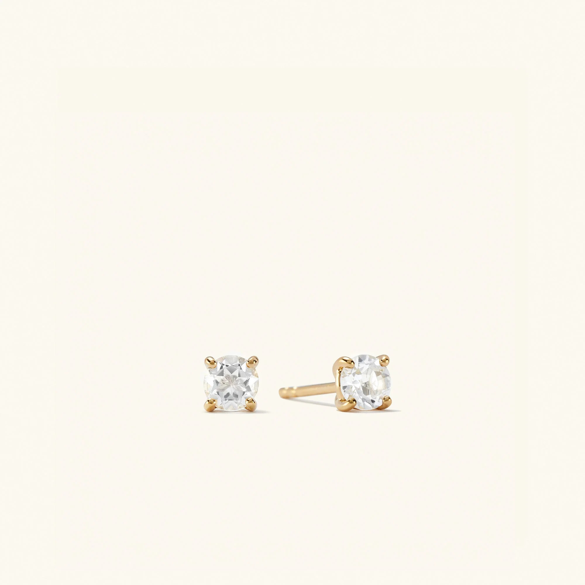 Round Topaz Studs | Mejuri Fine Crew