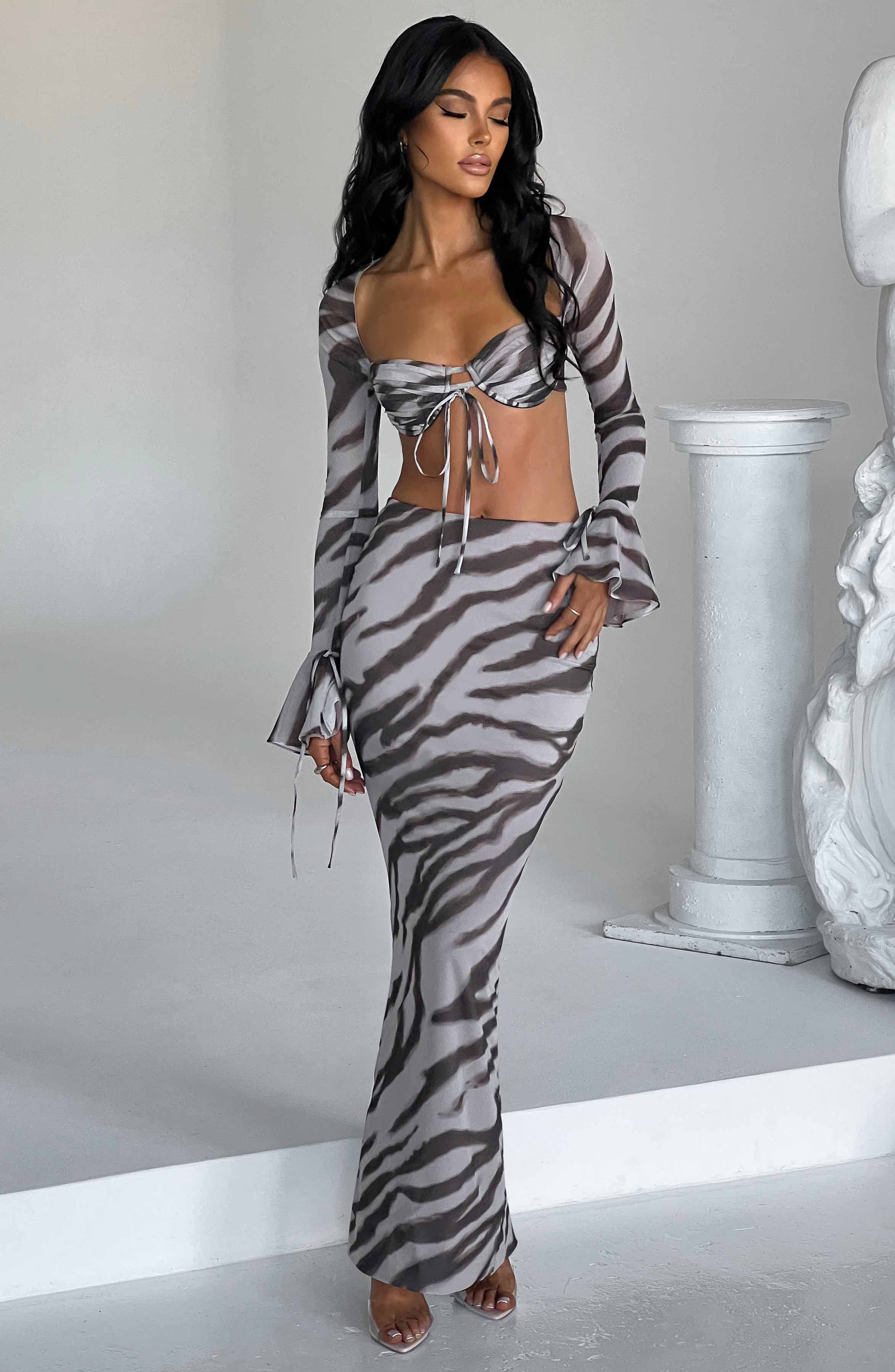 Astrid Maxi Skirt - Zebra Print | Babyboo (global)