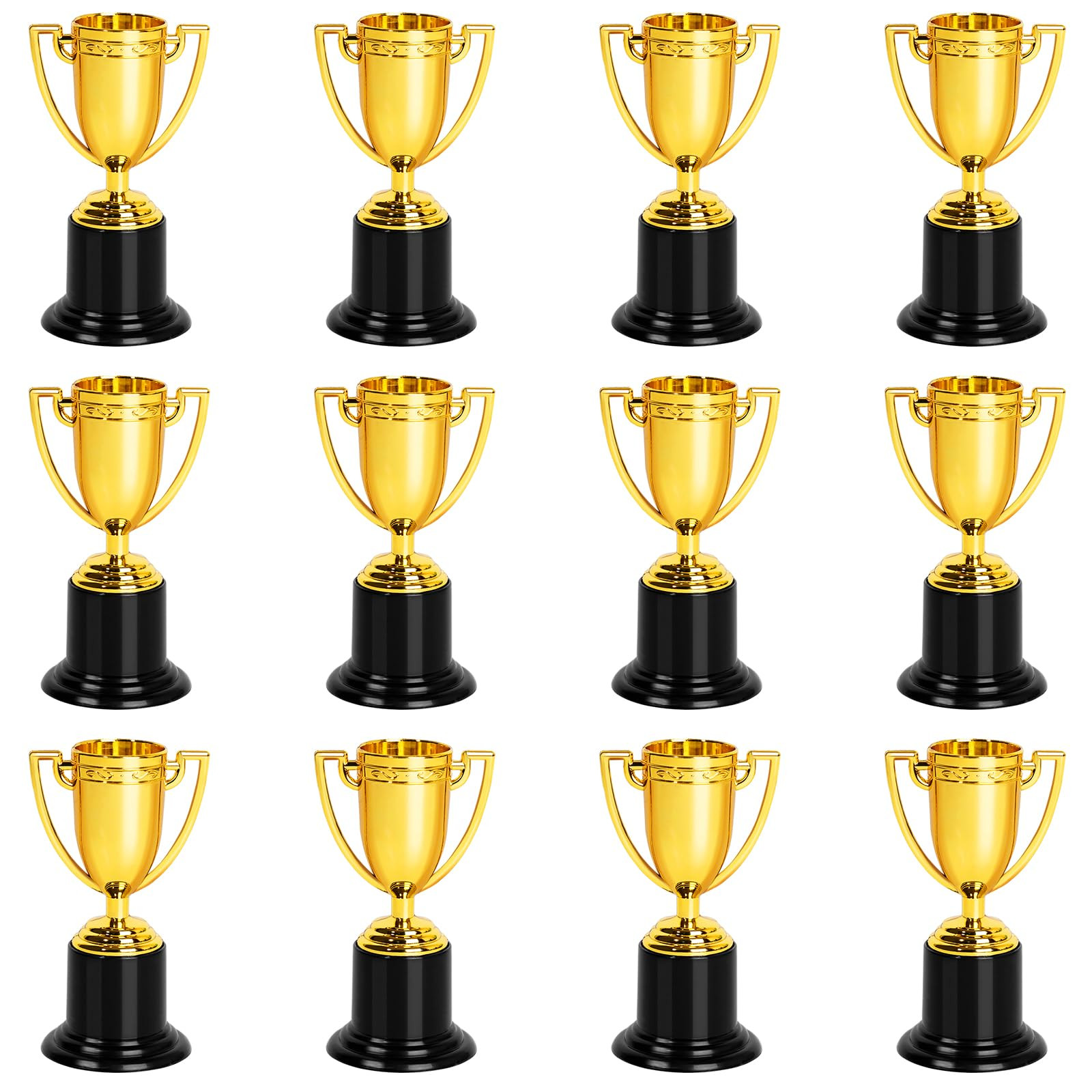 ZZYFGH Mini Trophies, 4 Inch Mini Gold Award Trophy Cup, Plastic Gold Award Trophy Cups, Golden A... | Amazon (US)