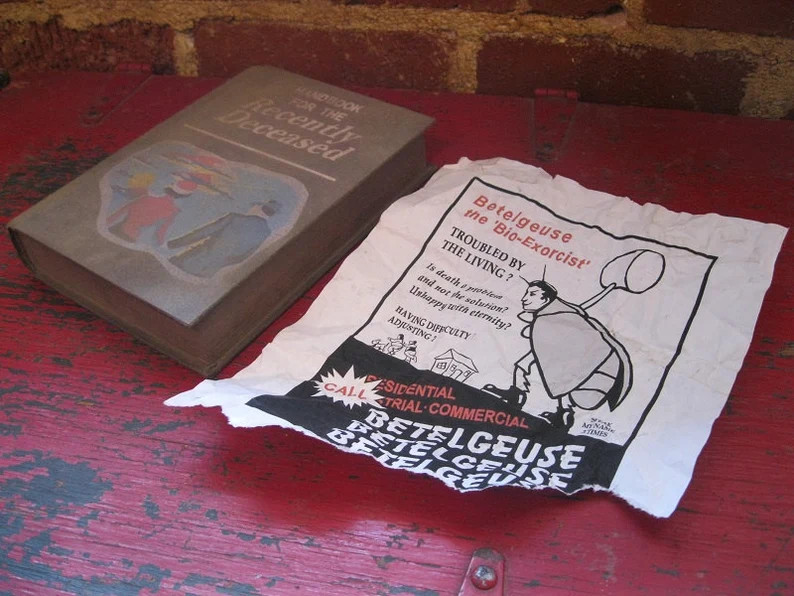 Handbook for the Recently Deceased Prop Replica WITH Flyer Book - Etsy | Etsy (US)