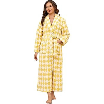 Hellomamma Womens Long Winter Robe: Plush Fleece Bathrobe for Women Sleepwear Warm Soft Fluffy Ho... | Amazon (US)