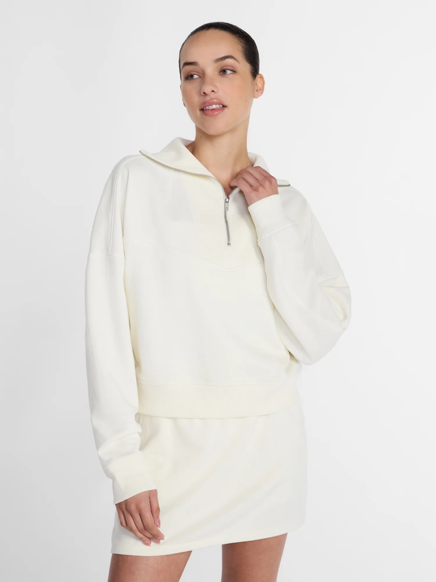 Athletic Works Women's and Women's Plus Quarter-Zip Sweatshirt, Midweight, Size XS-4X | Walmart (US)