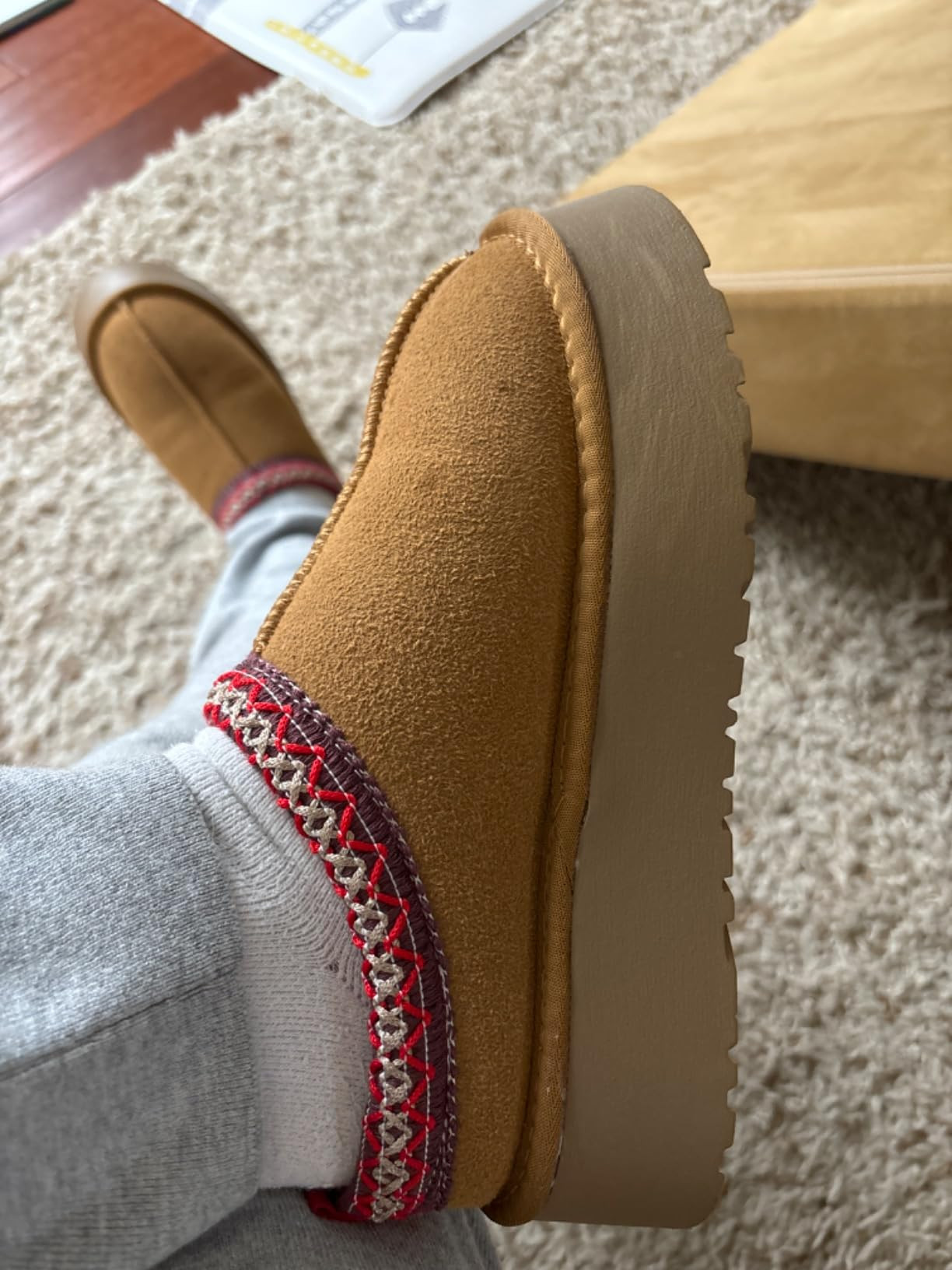 LANSGELING Platform Slippers Mini Boots for Women Fleece Lined Boots Platform Boots Anti-Slip Sno... | Amazon (US)