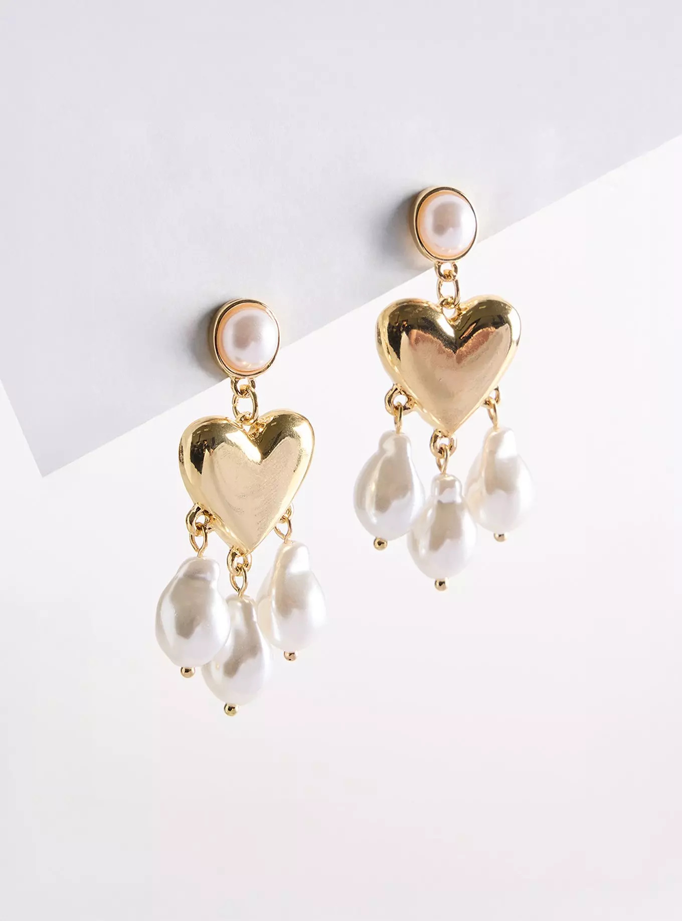 Pearl Heart Statement Earring | Torrid (US & Canada)