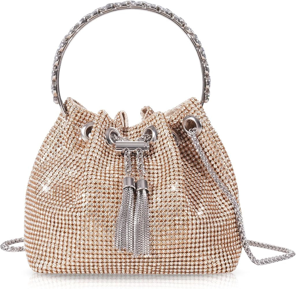 Desy & Feeci Women's Rhinestone Clutch Evening Bags Sparkly Glitter, Bling Rhinestone Purses for Wom | Amazon (US)