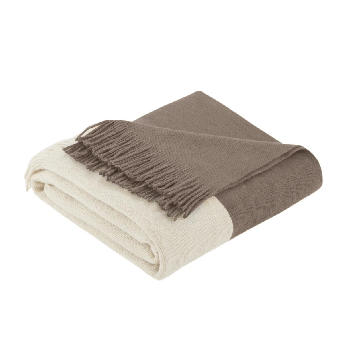 Linea Color Block Faux Cashmere Throw | Wayfair North America