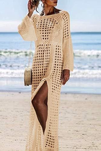 Wander Agio Beach Tops Sexy Floral Cover Dresses Bikini Cover-ups Net Long Skirt | Amazon (US)