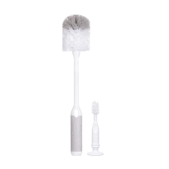 Ubbi Baby Bottle and Nipple Cleaning Brush Set, Nursing and Feeding Essentials, Gray | Amazon (US)