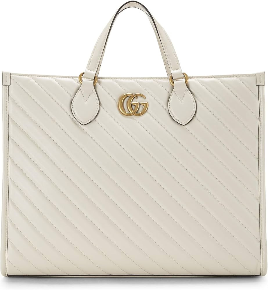 Amazon.com: Gucci, Pre-Loved Pink Leather GG Marmont Top Handle Bag Small, White : Luxury Stores | Amazon (US)