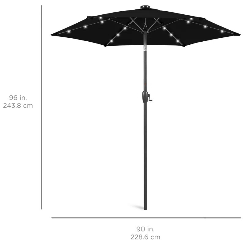 Sheldon 90'' Lighted Market Umbrella | Wayfair North America