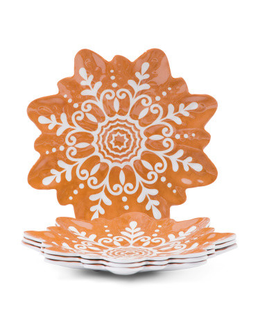 4pk Gingerbread Snowflake Appetizer Plates | TJ Maxx