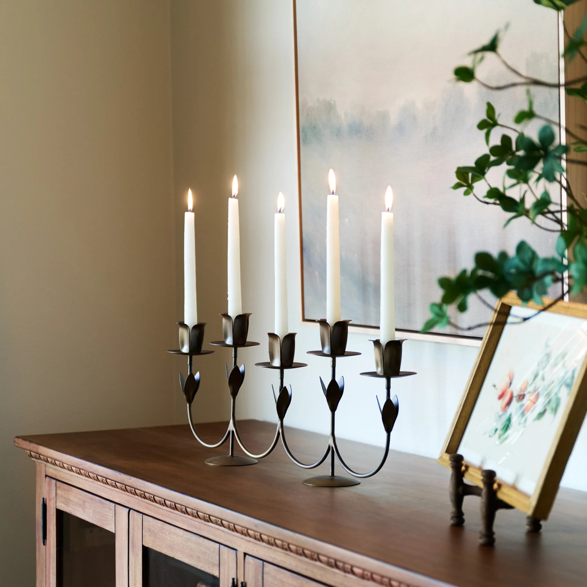 Forged Tulip Candelabra | Magnolia