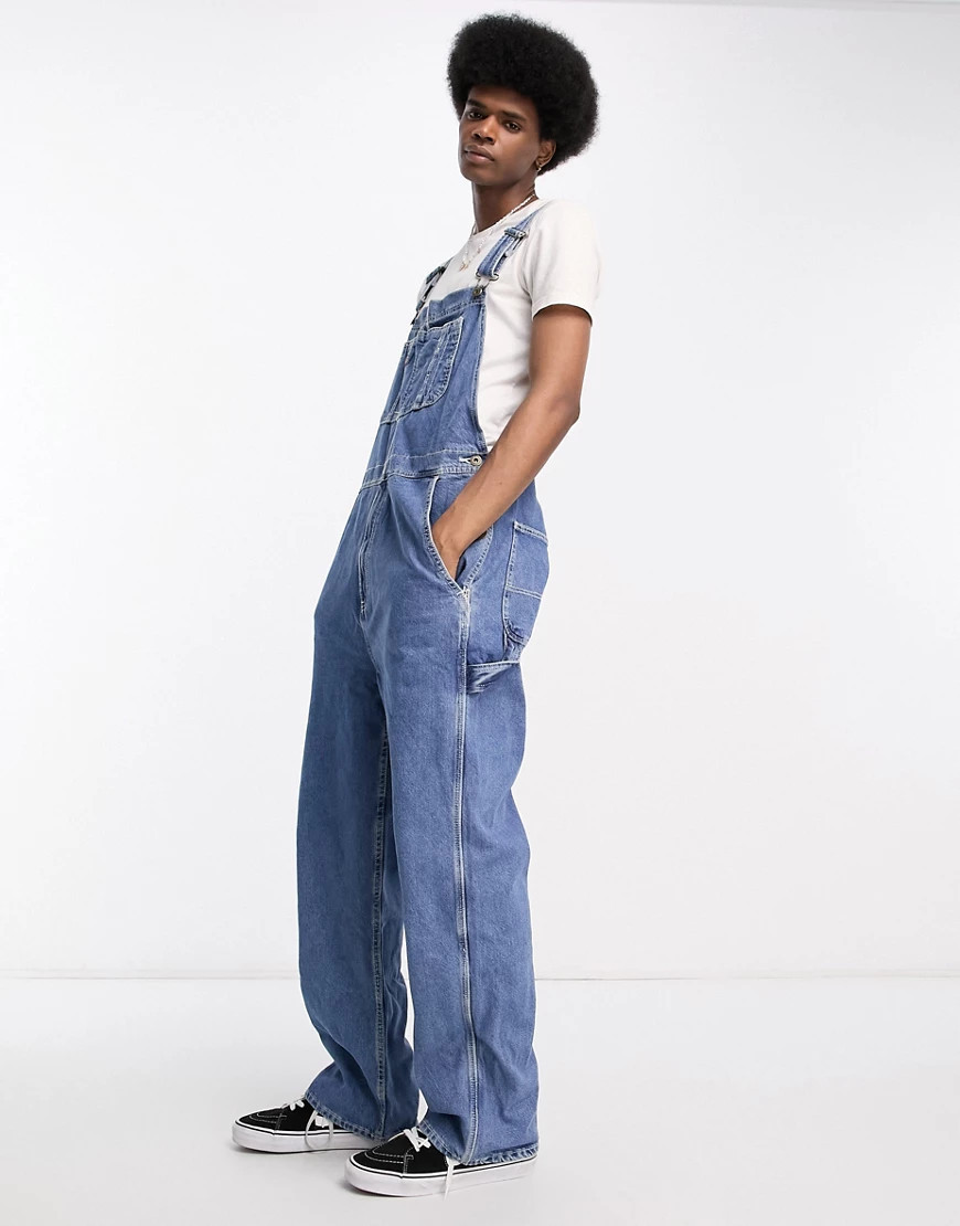 Dickies classic bib denim overalls in blue | ASOS (Global)
