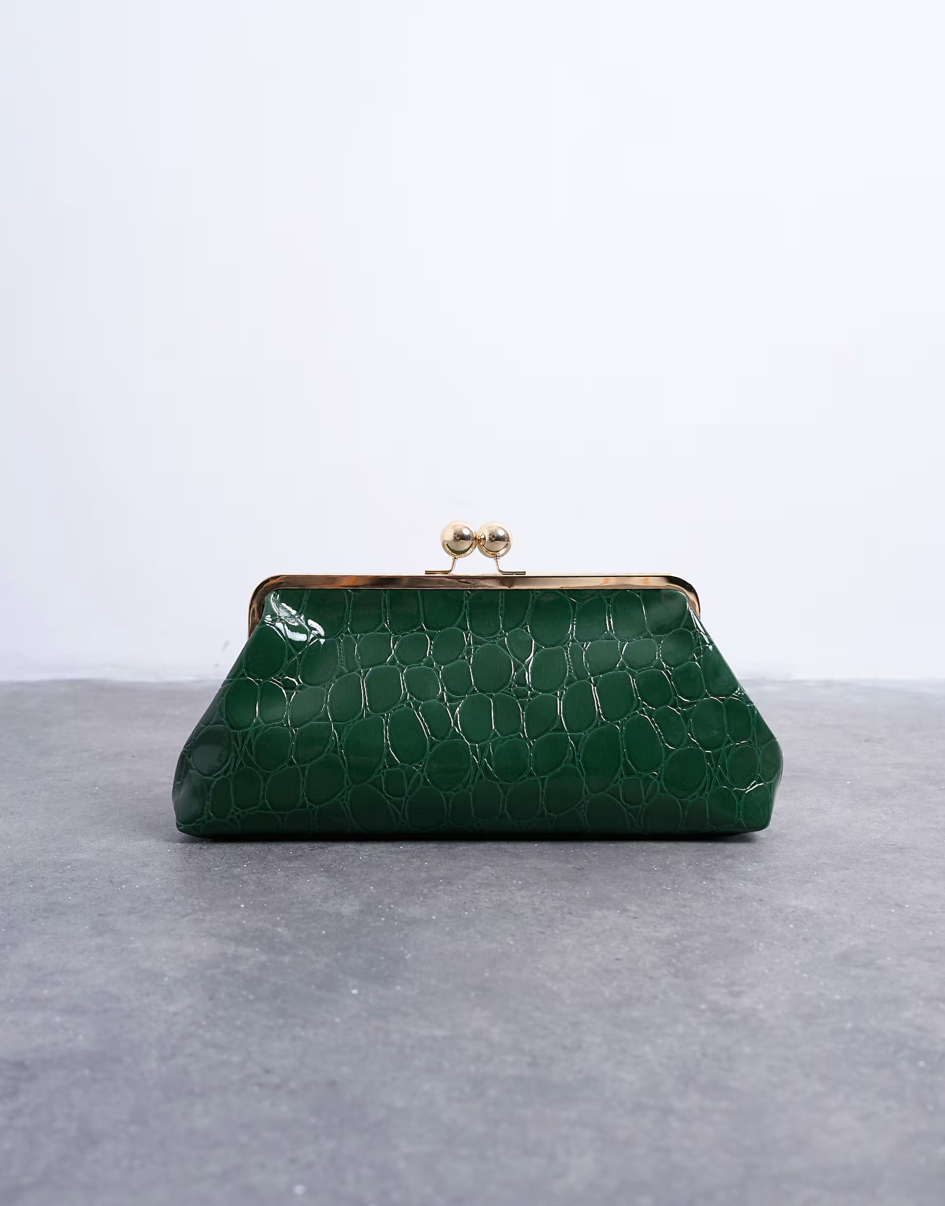 Topshop Gretchen clutch grab bag in green | ASOS (Global)