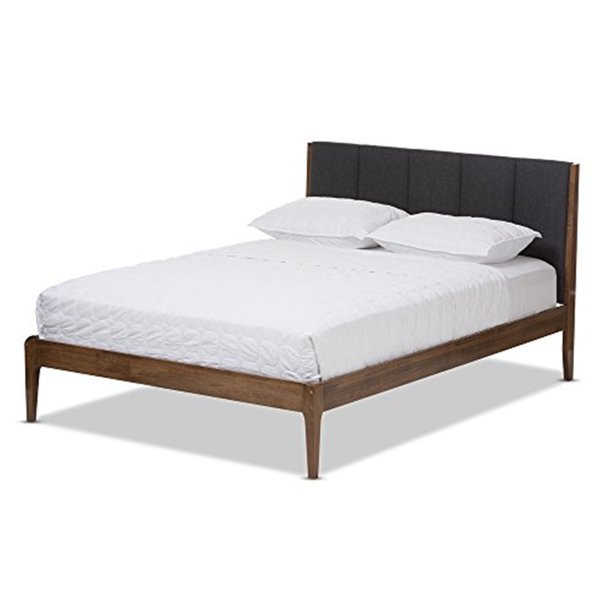 Baxton Studio Ember Mid-Century Platform Bed, Multiple Sizes, Multiple Colors - Walmart.com | Walmart (US)