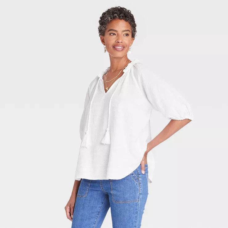 Women's Puff Elbow Sleeve Top - Knox Rose™ | Target