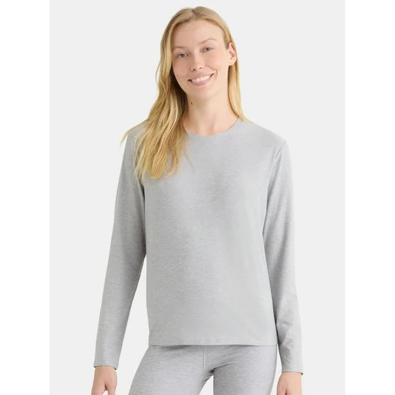 Athletic Works Women's and Women's ButterCore Tee with Long Sleeves, Sizes XS-4X - Walmart.com | Walmart (US)