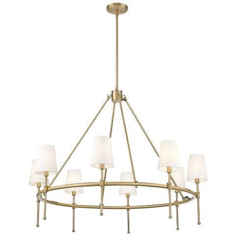Adorra 40" Wide 8-Light Chandelier in Vintage Brass - #9312N | Lamps Plus | Lamps Plus